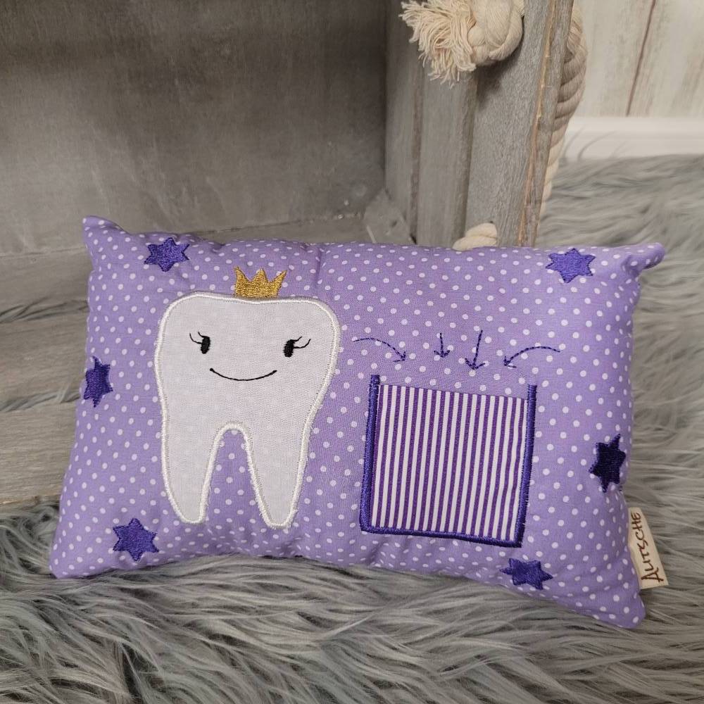 Zahn/ Zahnfee/ Zahnfeekissen Lila Bild 2