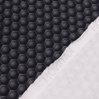 French Terry Sweat Stoffe Wabenmuster dunkelgrau schwarz – Sommersweat Meterware für Männer & Jungs nähen Hoody Jacken