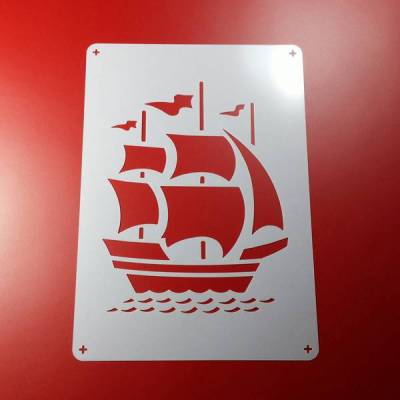 Schablone Segelschiff Dreimaster Segeln Meer Maritim Piraten - BD29