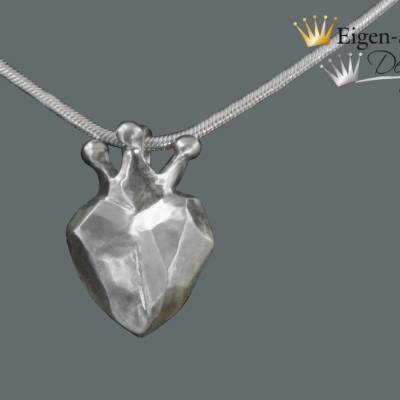 Goldschmiede Silberanhänger "little ice queen", Anhänger, Kettenanhänger, Anhänger Herz, Herzanhänger, Liebe, Kr