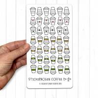 Stickerbogen Kaffee to go | Becher | Bullet Journal | Planer | Sticker