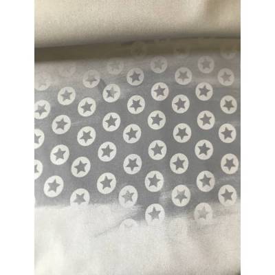 SOFTSHELL MAGIC * HELLGRAU * STERNE * Kuschelseite innen hellgrau * ab 0,5 m x 1,45 m breit * Matschhose selber nähen *