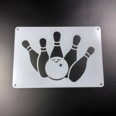 Schablone Bowling Kugel Pins Kegeln Bowl Sport - BD39