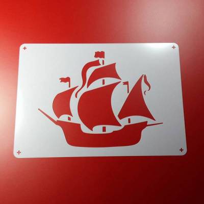 Schablone Segelschiff Segeln Dreimaster Meer Maritim Piraten - BD41