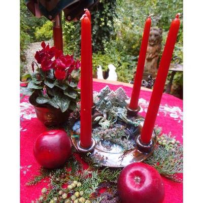 Adventskranz Advent Weihnachten Kerzenhalter Landhaus Cottage