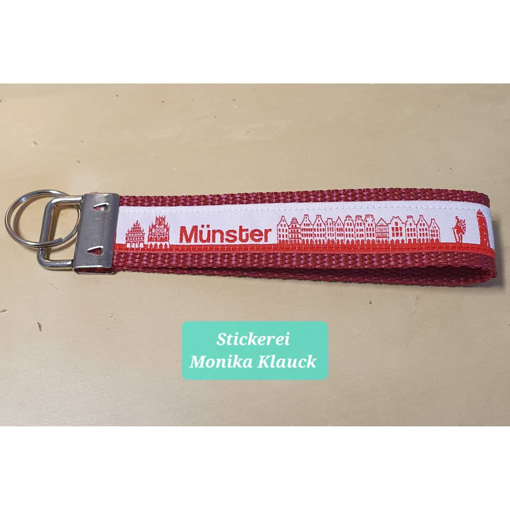 Schlsselband Mnster Skyline  Handgemachtes Mnster Souvenir