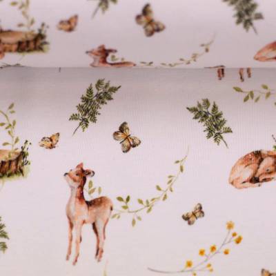 Baumwolljersey Aron Rehe naturweiß Oeko-Tex Standard 100(1m/16,-€)