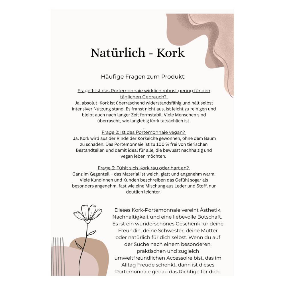 Handyhlle aus Kork  Nachhaltige Handytasche fr alle Modelle, vegan &  handgemacht