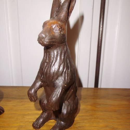 Antiker Hase Gusseisen Eisen Cottage Landhaus