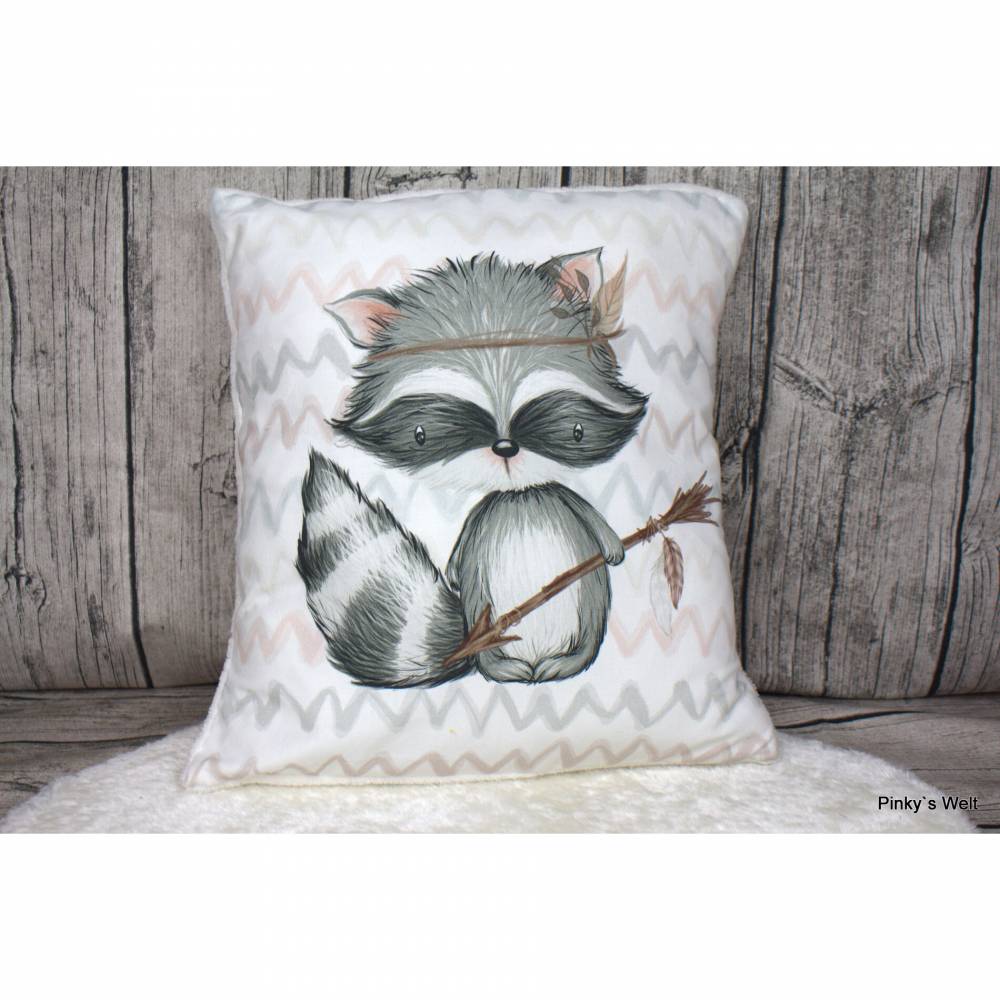 Kissen Waldtiere, Dekokissen, Bohokissen, Zierkissen, 40x40 cm, Kuschelkissen, Geschenkidee