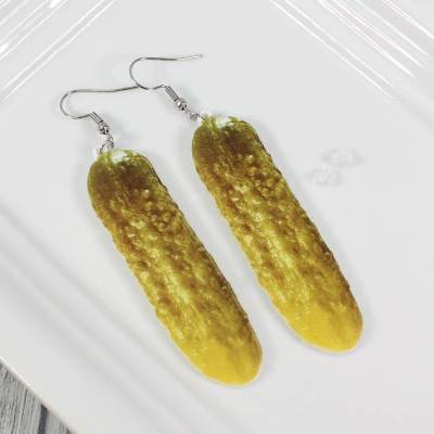 Ohrringe Gurke Burger Food Truck Imbiss Fast Food Kawaii Ohrhänger Ohrhaken Cute Witzig