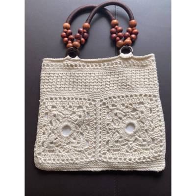 Granny-Square Boho Tasche aus recycelter Baumwolle