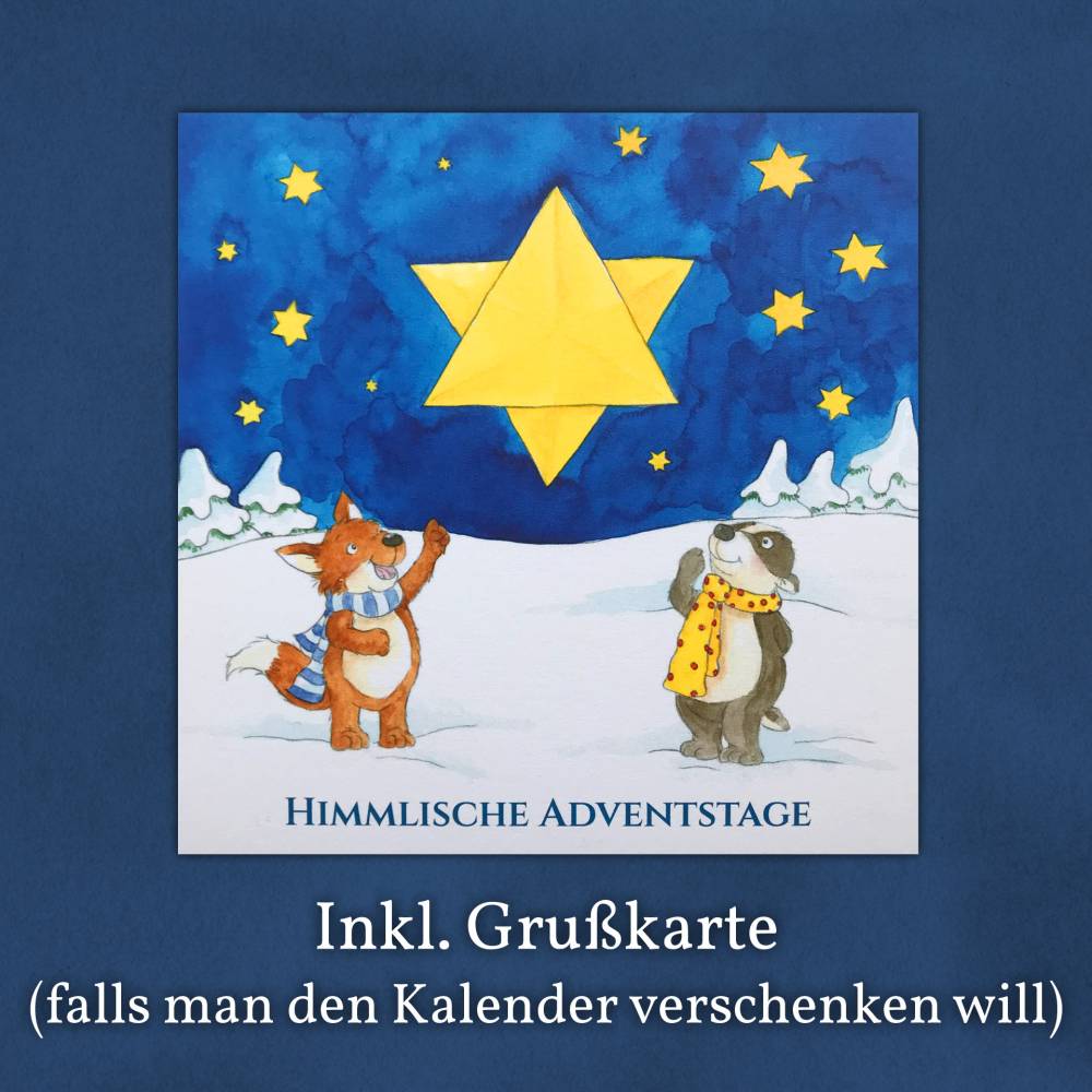 Faltstern-Adventskalender für Kinder von 6 bis 100+ Jahren, eine Faltanleitung, 24 Motive, jeden Tag ein Stern (je 7cm) Bild 7