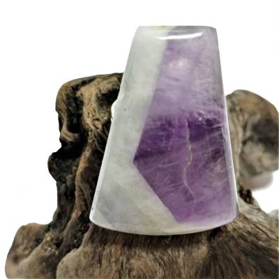 Ring verstellbar mit großem Amethyst lila pastell Lavendel weiß handgemacht Amethystring