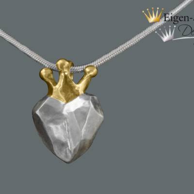 Goldschmiede Silberanhänger "little ice queen", Anhänger, Kettenanhänger, Anhänger Herz, Herzanhänger, mystisch