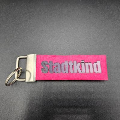 Schlüsselanhänger aus Filz Stadtkind