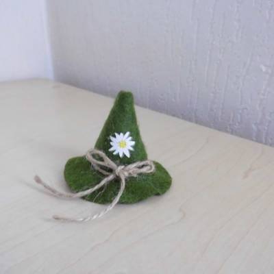 2 Filzhut Wanderhut olivgrün – Mini-Hüte für Deko & Geldgeschenke basteln
