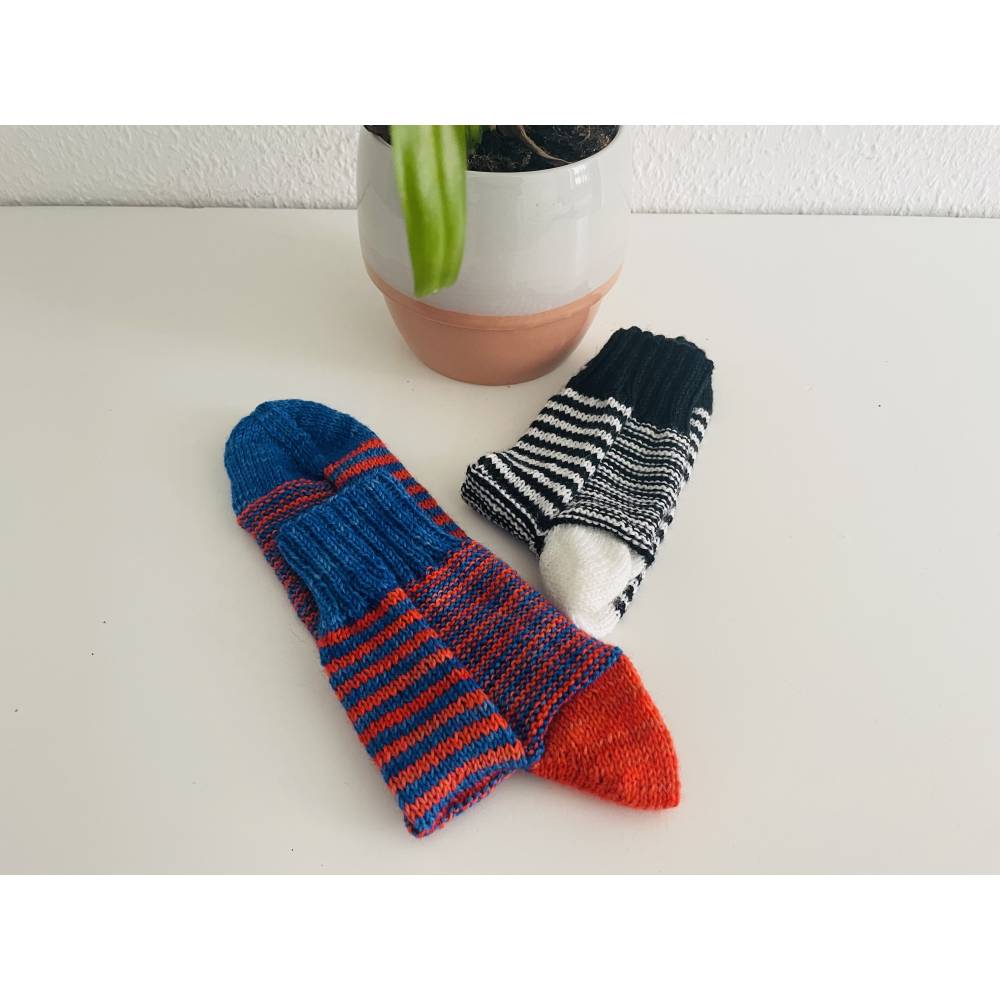 Strickanleitung Socken "socks of that stripe", Größe 32-47, Bumerangferse Bild 3