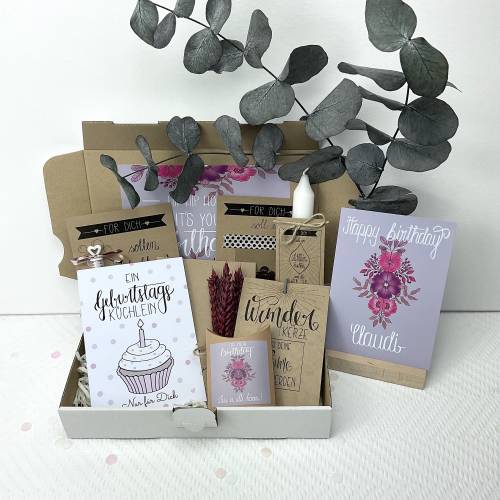 Personalisiertes Geburtstagsgeschenk für Frauen, Schwester, Mama und Freundin, Geschenk zum Geburtstag mit Trockenblumen
