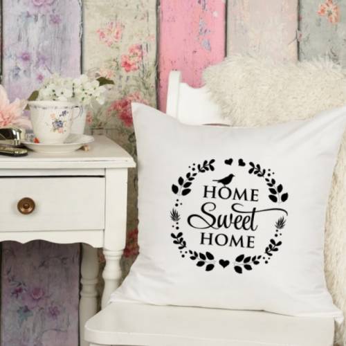 Kissenbezug /Dekokissen - 40x40- Vintage- sublimiert- Home Sweet Home