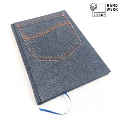 Kalender 2024, Jeans, DIN A5, Buchkalender, Wochenübersicht
