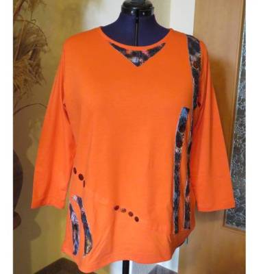 Zipfel - Longshirt mit Applikationen und Zierknöpfen, Gr.52