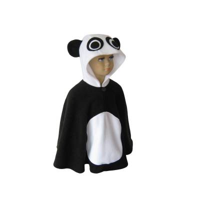 Pandabär Halloween Fasching Kostüm Cape Poncho für Kleinkinder – Fleece mit Kapuze, Einheitsgröße