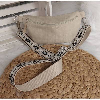 Bauchtasche XS (Farbbeispiel creme) aus Polstercanvas in 36 Farben