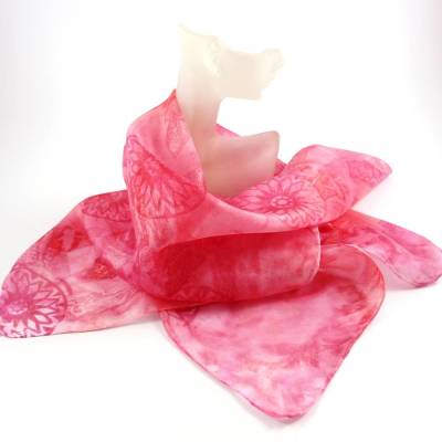 Seidentuch 55x55 cm **Infusion** handgefärbtes Einzelstück aus Seide von ZWEIFARBIG 