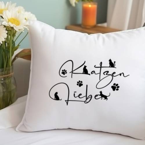 Kissenbezug  -  40x40 - Vintage- sublimiert- Katzenliebe