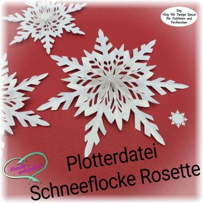 Plotterdatei Schneeflocke Rosette