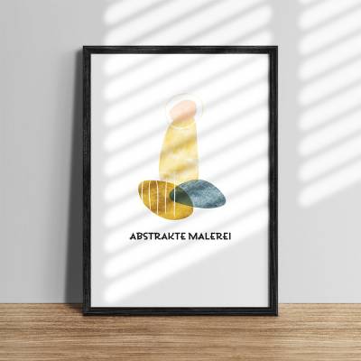 Penis Abstrakte Malerei | Pimmel Poster | Abstrakte moderne Kunst | Kunstreproduktion | A6 | Kunst v. Pimmelpapier