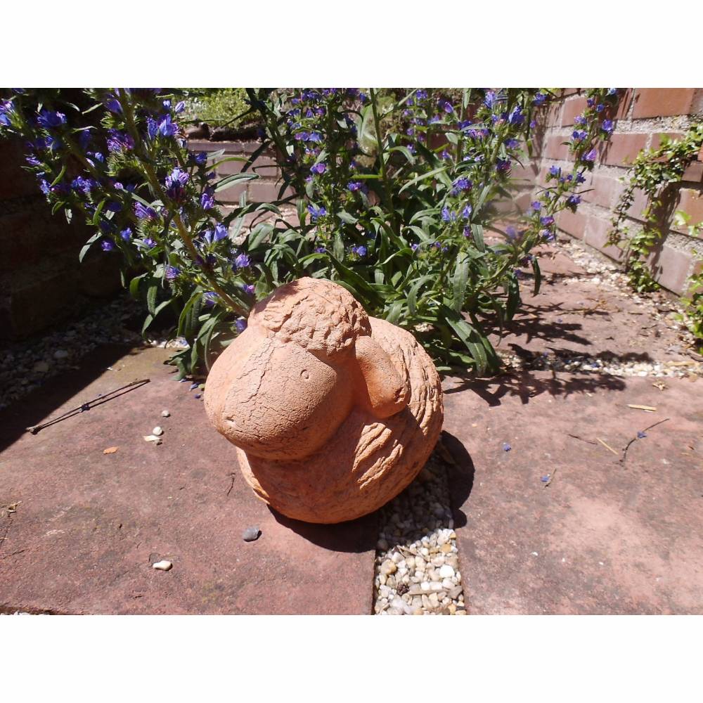 Wunderschönes Schaf Terrakotta Terracotta Handarbeit Garten Dekoration Terrasse Ton Figur Gartenfigur
