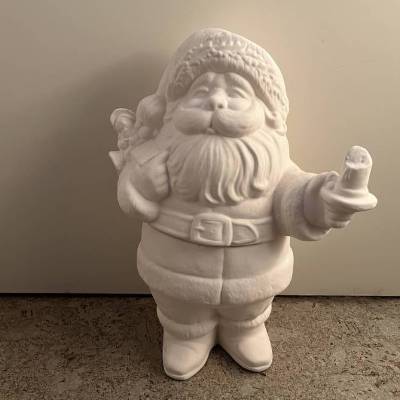 Weihnachtsmann als Dose ca. 30x13cm - wetterfeste Keramik 