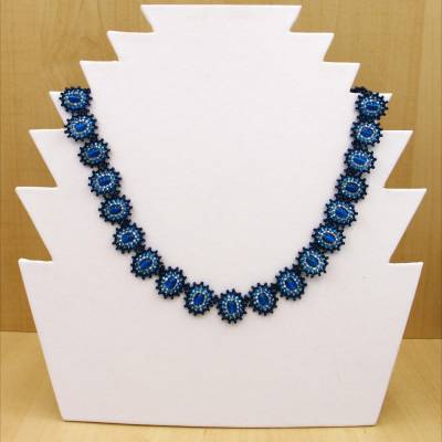 Kreis Collier - wasserblau, silber