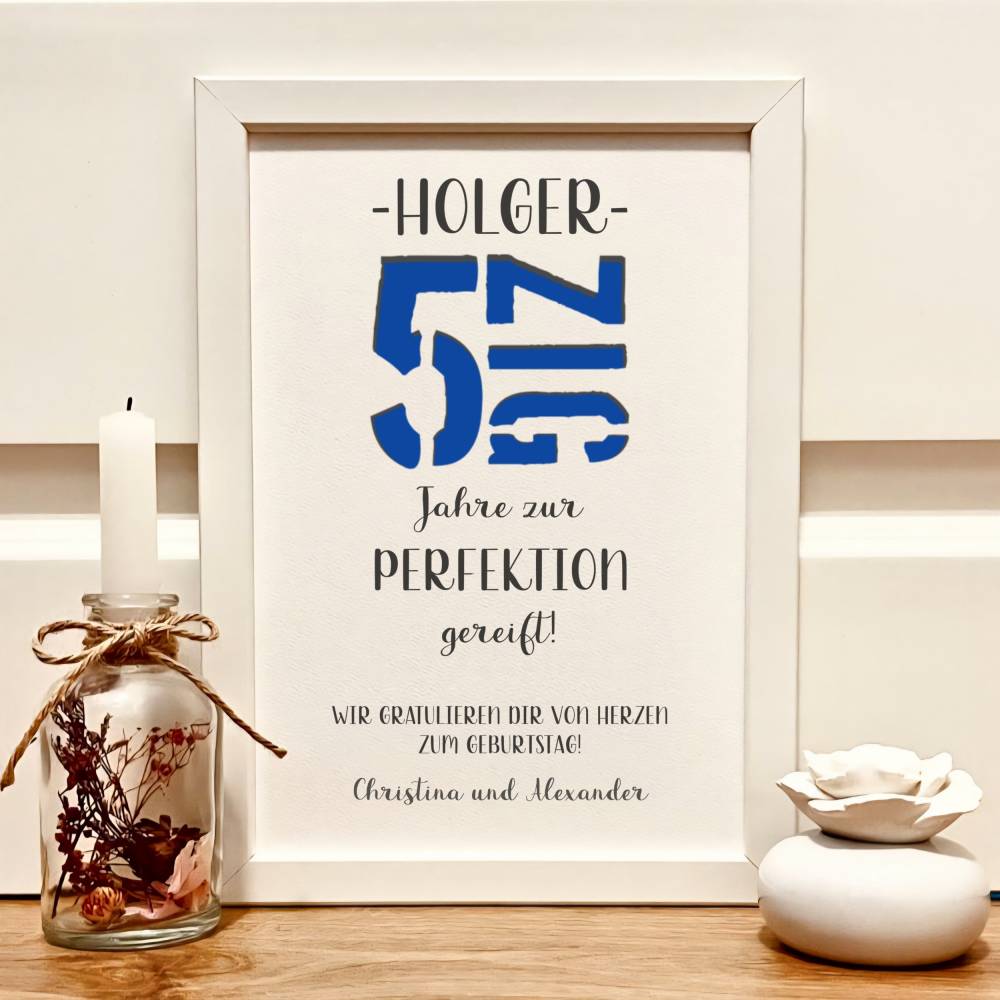 Geldgeschenk personalisiert zum 50. Geburtstag Mann – Kreative Geschenkidee mit Bilderrahmen Bild 2