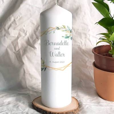 Hochzeitskerze Design Bernadette - Stumpenkerze