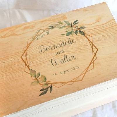 Erinnerungsbox aus Holz Hochzeit Design Bernadette