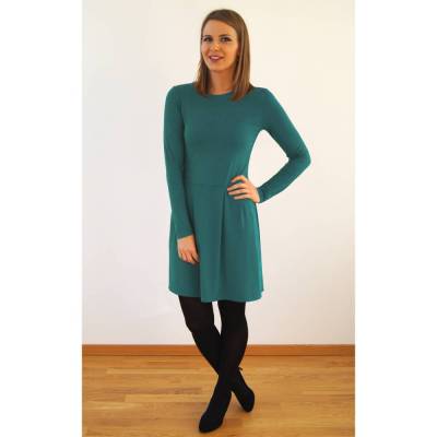 Kleid mit Ballonrock in Petrol