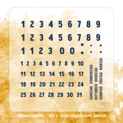 Clearstamp Set 2 - BuJo viele kleine Zahlen