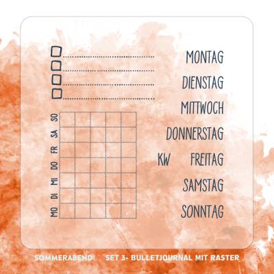 Clearstamp Set 3 - BuJo mit Raster