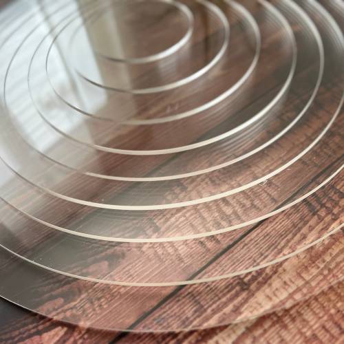 Acrylzuschnitte 5mm stark transparent, Rohlinge aus Acryl zum Beplotten, verschiedene Größen, rund