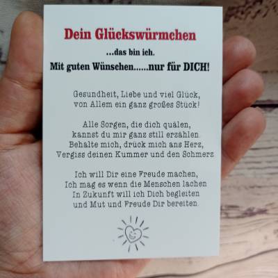 Spruchkarten  für Glückswürmchen