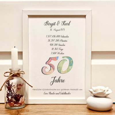 Personalisiertes Geldgeschenk zur goldenen Hochzeit – Unvergessliches Andenken & kreative Geschenkidee