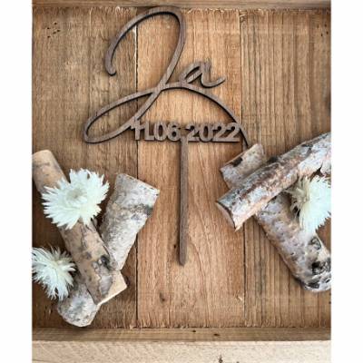 Caketopper personalisiert mit Datum, Hochzeit, Wedding, Hochzeitstorte verschiedene Farben und Größen