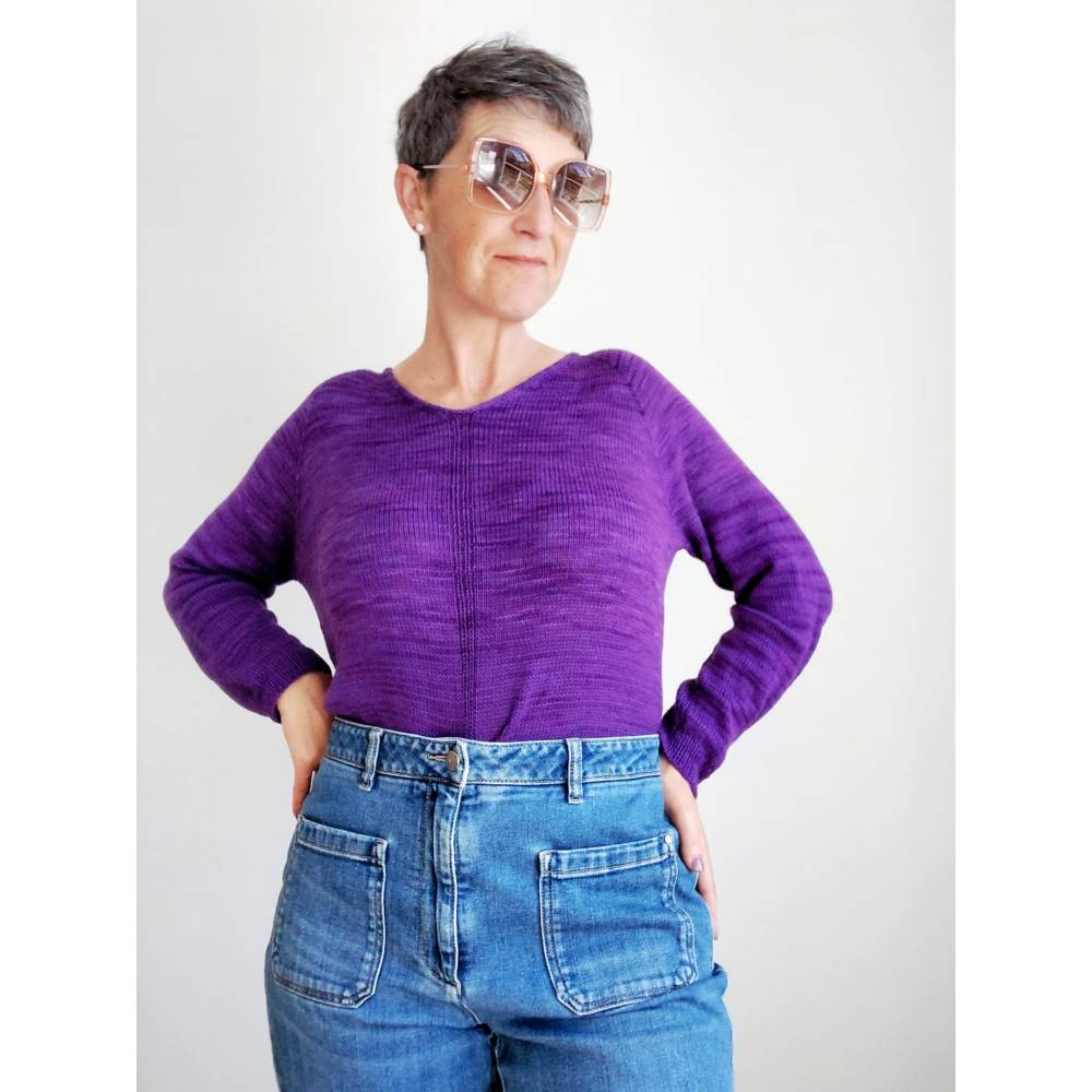 Anleitung: Moon River - Raglan Pullover RVO mit V-Ausschnitt stricken Bild 1