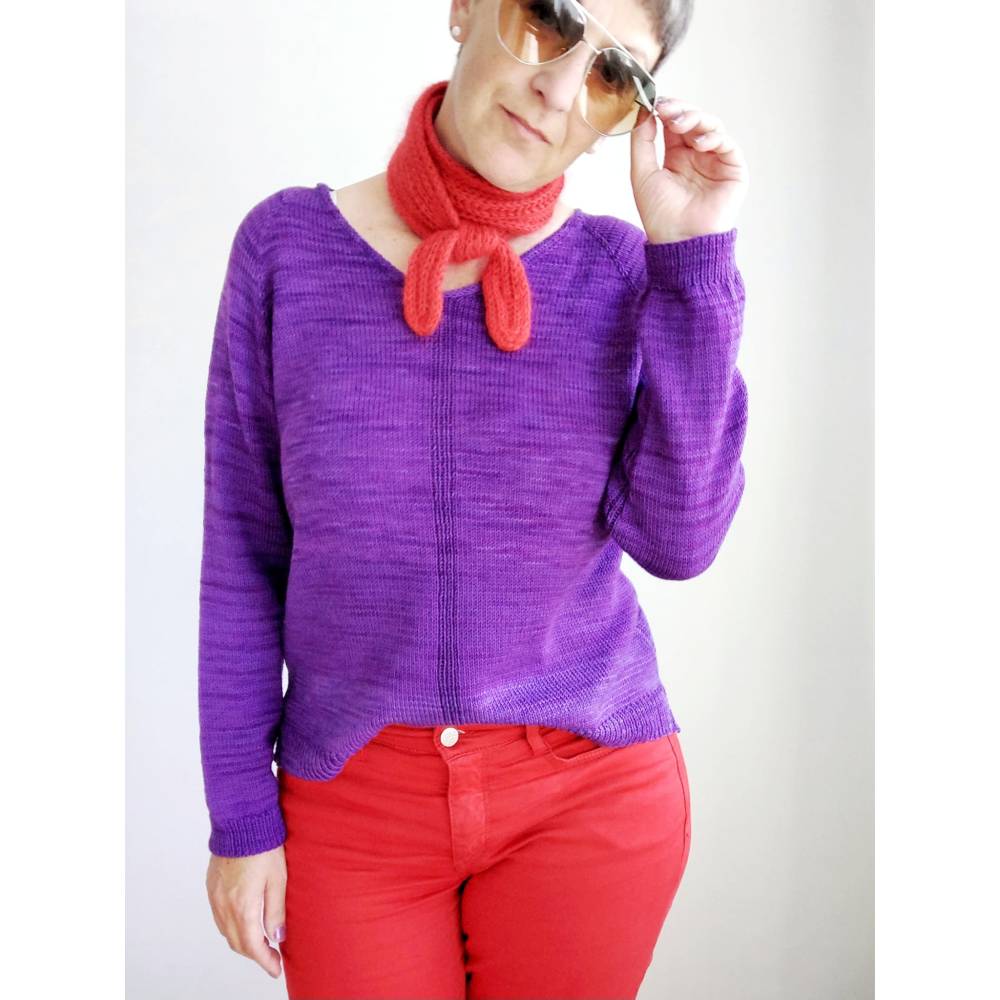 Anleitung: Moon River - Raglan Pullover RVO mit V-Ausschnitt stricken Bild 2