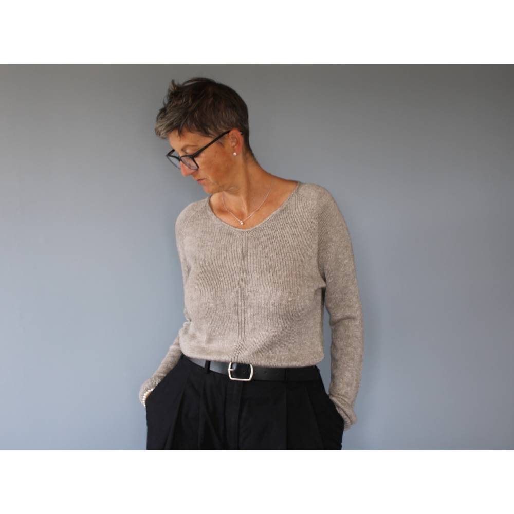 Anleitung: Moon River - Raglan Pullover RVO mit V-Ausschnitt stricken Bild 8