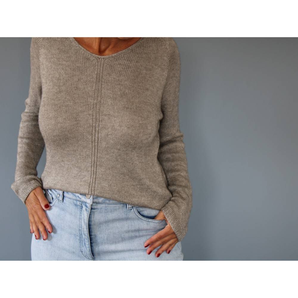 Anleitung: Moon River - Raglan Pullover RVO mit V-Ausschnitt stricken Bild 9