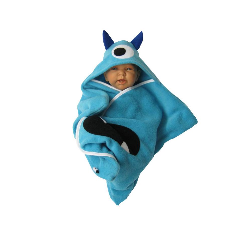 Baby Wrap Kuscheliger Schlafsack Strampelsack Fleece Monster Sternenform   Fr Neugeborene & Babys